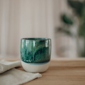 Kaffeebecher ohne Henkel magic green